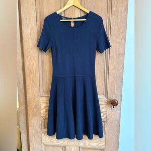 Talbots Classic Navy Knit Dress - Fit & Flare, Drop Waist